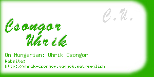 csongor uhrik business card